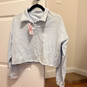 Aerie Light Gray Knit Sweater